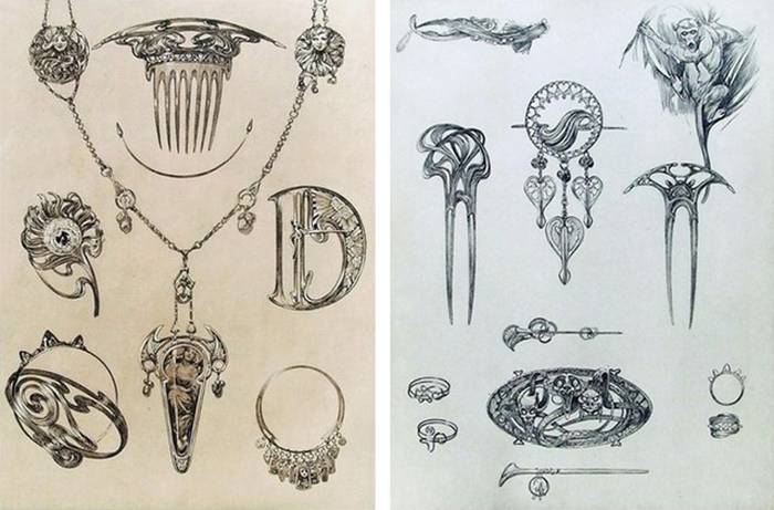 the french jewelry post - Mucha's Art Nouveau jewelry