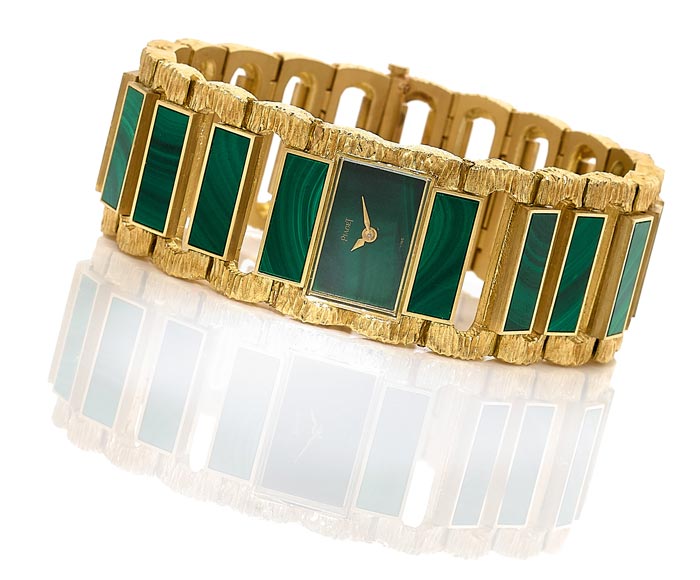 Piaget - En or et malachite - Estimée €8-12 000 - Vers 1972