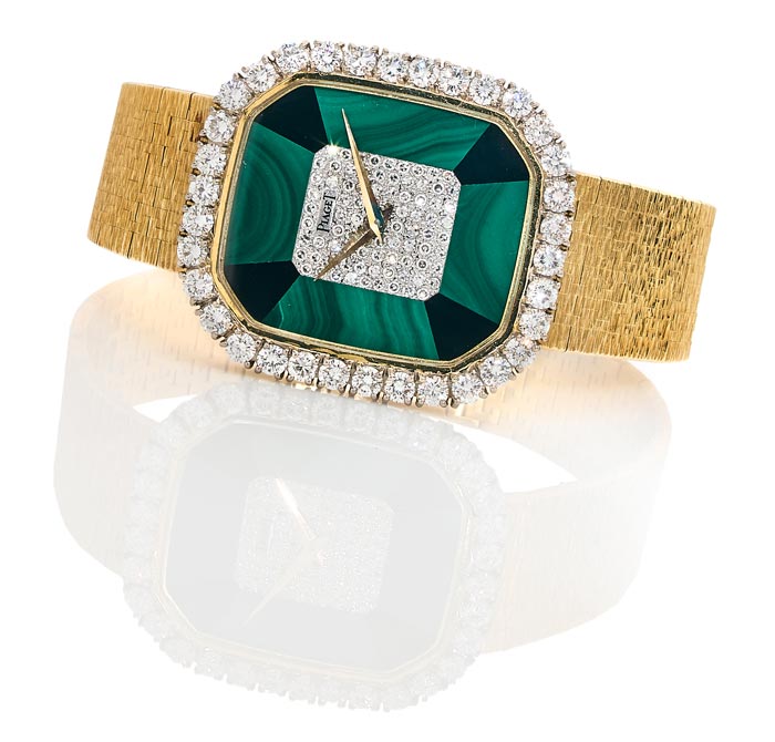 Piaget - Gold, malachite, onyx and diamonds - Estimated €6-8,000 - Ca 1975