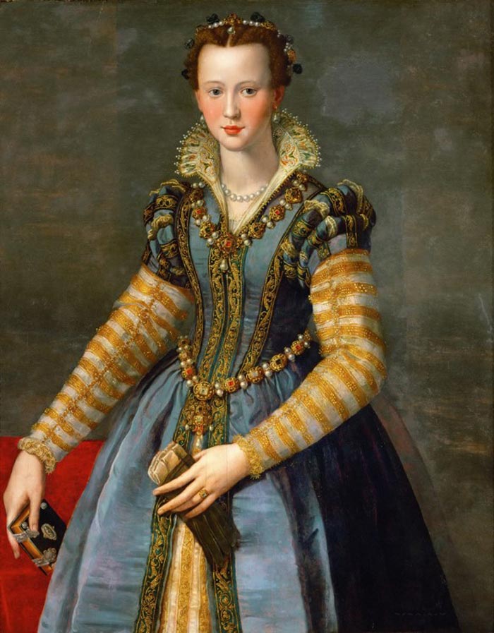 Eléonore de Tolède portret Alessandro Allori  biżuteria renesansowa